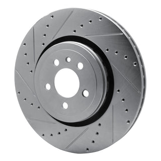 DFC 14-23 Dodge Charger Front Left Drilled & Slotted Silver Brake Rotor