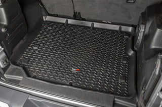 Rugged Ridge Cargo Floor Liner Black: Jeep Wrangler JL 2018-2023 2.0L/3.6L Excl. 4XE
