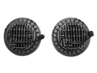 Raxiom Axial Series LED Daymaker Headlights Chrome Housing: Jeep Wrangler 1997-2018 4.0L I6 / 3.8L V6 / 3.6L V6 - Clear Lens