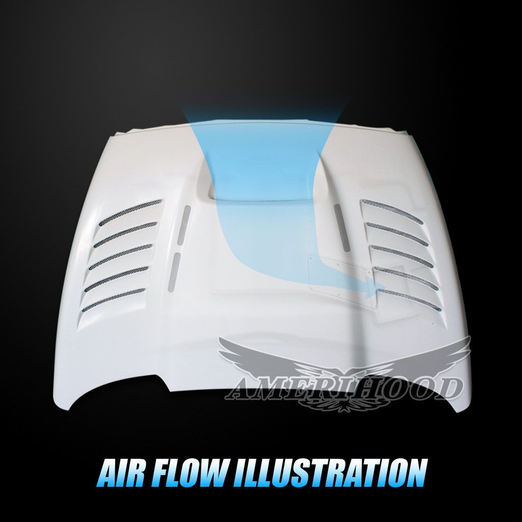 Amerihood SSK Functional Ram Air Hood: Dodge Ram 1500 2002 - 2008