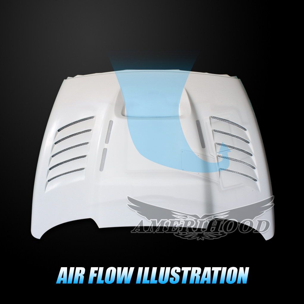 Amerihood SSK Functional Ram Air Hood: Dodge Ram 1500 2002 - 2008
