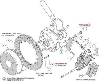 Wilwood Narrow Superlite 4-Piston Rear Big Brake Kit (Black Calipers, Slotted 14" Rotors): Jeep Wrangler JK 2007 - 2018