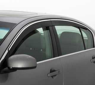 AVS Ventvisor Low Profile Window Deflectors (4PC, Smoke w/ Chrome): Chrysler 300 2011 - 2024