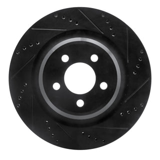 DFC 05-23 Chrysler 300 Rear Right Drilled & Slotted Black Brake Rotor