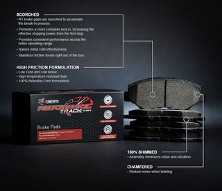 R1 Concepts Front Track/Street Brake Pads: Fits Dodge Challenger / Charger / Chrysler 300 2005-2023 3.6L / 5.7L