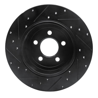 DFC 05-23 Chrysler 300 Rear Right Drilled & Slotted Black Brake Rotor