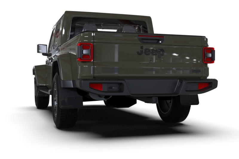 Rally Armor 19-25 Jeep JT Gladiator (Mojave/Rubicon) Black Mud Flap w/Grey Logo