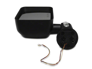 Raxiom Black Side Mirrors w/ LED Signal Indicators: Fits Most Jeep Wrangler Models (2007-2018)