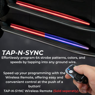 Putco 11-23 Dodge Durango Blade Rocker Kits Sideliners - Red/Blue w/ White Override