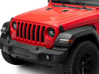 Raxiom Axial Series 9-In LED Headlights Black Housing (Clear Lens): Jeep Wrangler / Gladiator 2018-2025 3.6L / 6.4L 392