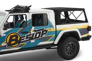 Bestop Supertop For Truck 5 Ft Bed Black Diamond (REAR): Jeep Gladiator 2020-2024 3.0L / 3.6L V6