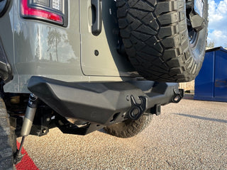 Rival 4x4 Rear Aluminum Stubby Bumper (REAR): Jeep Wrangler JL 2018-2025 3.6L/6.4L