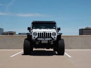 Road Armor Stealth Front Winch Bumper: Jeep Wrangler JK 2007-2018 w/ Bar Guard Mid Width Tex Black