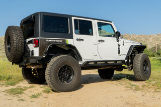 DV8 Offroad Front Inner Fenders Aluminum (F&R): Jeep Wrangler JK 2007-2018 3.8L/3.6L V6/2.0L Turbo - Satin Black