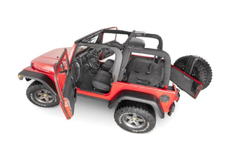 BedRug Front 3pc Floor Kit (FRONT): Jeep Wrangler 1997-2006 w/ Center Console and Heat Shields