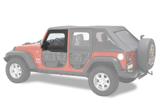 Bestop Upper Doors Black Diamond (FRONT): Jeep Wrangler JK 2007-2018 3.6L / 3.8L