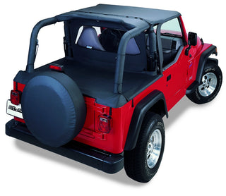 Bestop Header Targa Bikini Black Diamond (FRONT): Jeep Wrangler TJ 2003-2006 4.0L