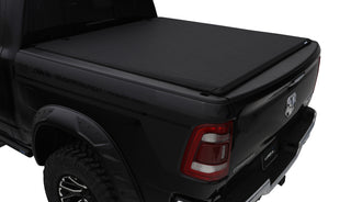 LUND Genesis Elite Roll Up Tonneau Cover Black: Fits Ram 1500 2009-2022 3.6L/5.7L Hemi