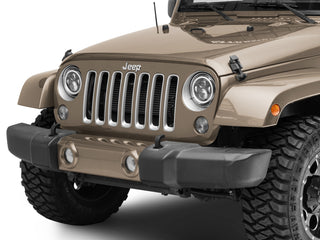 Raxiom Axial 7-Inch LED Headlights RGB Halo Black Hsng: Jeep Wrangler 1997-2018 4.0L I6 / 3.8L V6 / 3.6L V6 - Clear Lens