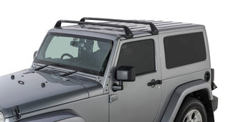 Rhino-Rack Vortex SG 2 Bar Hard Top Roof Rack (2 DOOR): Fits Most Jeep Wrangler Models (2007-2026) - Black
