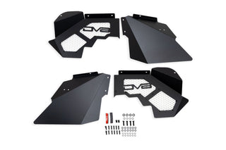 DV8 Offroad Front Inner Fenders Aluminum (F&R): Jeep Wrangler JK 2007-2018 3.8L/3.6L V6/2.0L Turbo - Satin Black