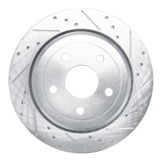 DFC 11-25 Dodge Durango Rear Right Drilled & Slotted Silver Brake Rotor