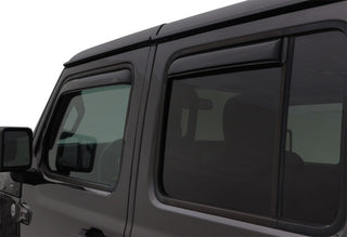AVS Ventvisor In-Channel Window Deflectors (4PC, Smoke): Jeep Wrangler (18-25) / Jeep Gladiator (20-25)