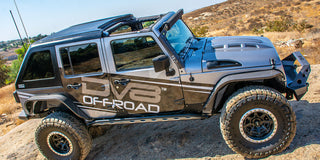 DV8 Offroad Black 2 Piece Fast Back Hard Top 4 Door: Jeep Wrangler JK 2007-2018
