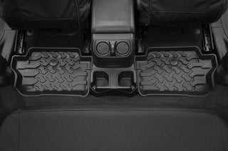 Bestop Rear Floor Mats Black: Jeep Wrangler JL 2018-2025 2.0L/3.6L/3.0L EcoDiesel