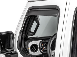 WeatherTech Front Side Window Deflectors Dark Tint (FRONT): Jeep Gladiator JT / Wrangler 2020-2026 3.6L/3.0L