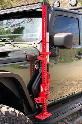 Go Rhino Exterior Jack Mount: Fits Most Jeep Wrangler Models (2007-2018)