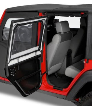 Bestop Element Upper Doors Black Diamond (REAR): Jeep Wrangler 2007-2018 3.6L/3.8L