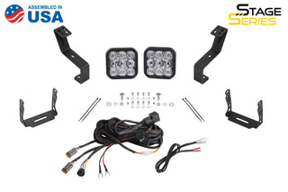 Diode Dynamics SS5 Bumper LED Pod Light Kit Yellow Combo: Ram 1500 2019-2024 5.7L/6.2L