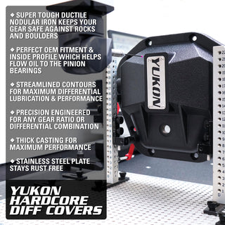 Yukon Gear Hardcore Nodular Iron Diff Cover 210mm (FRONT): Jeep Gladiator 2018-2024 / Wrangler 2018-2024 3.6L/3.0L EcoDiesel