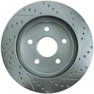 StopTech Select Sport Slotted and Drilled Rotor (RIGHT FRONT): Dodge Durango (04-09) / Dodge Ram 1500 (02-10) / Ram 1500 (11-18) / Ram 1500 Classic (19-22)