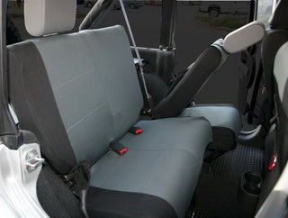 Rampage Custom Fit Seat Cover: Jeep Wrangler JK 2007-2018 - Black/Grey