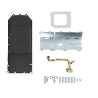 Holley Cast Aluminum Mid-Sump VVT Gen III Hemi Swap Oil Pan - Black: Fits Most Chrysler / Dodge Models (2003-2015)