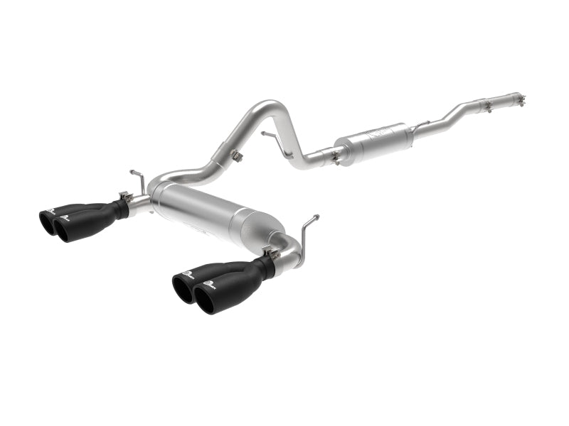 AFE Vulcan Series Cat-Back Exhaust System (Black Tips): Jeep Wrangler JK 2007 - 2018 (3.6L & 3.8L V6)