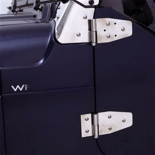 Rampage Stainless Steel Door Hinges: Jeep Wrangler 1991-2018 4.0L I6 / 3.8L V6 / 3.6L V6