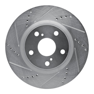 R1 Concepts Drilled & Slotted Brake Rotor (FRONT LEFT): Dodge Durango 3.6L / 5.7L 2011-2026 w/ Silver