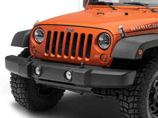 Raxiom Axial Series LED Headlights Black Housing: Jeep Wrangler 1997-2018 4.0L I6 / 3.8L V6 / 3.6L V6 - Clear Lens