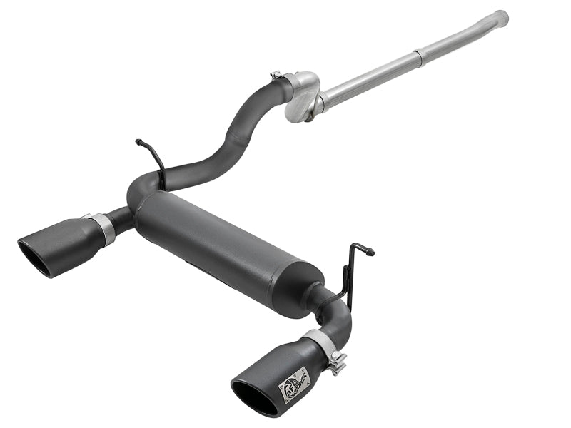 AFE Rebel Series Cat-Back Exhaust System (Black Tips): Jeep Wrangler JL 3.6L V6 2018 - 2025