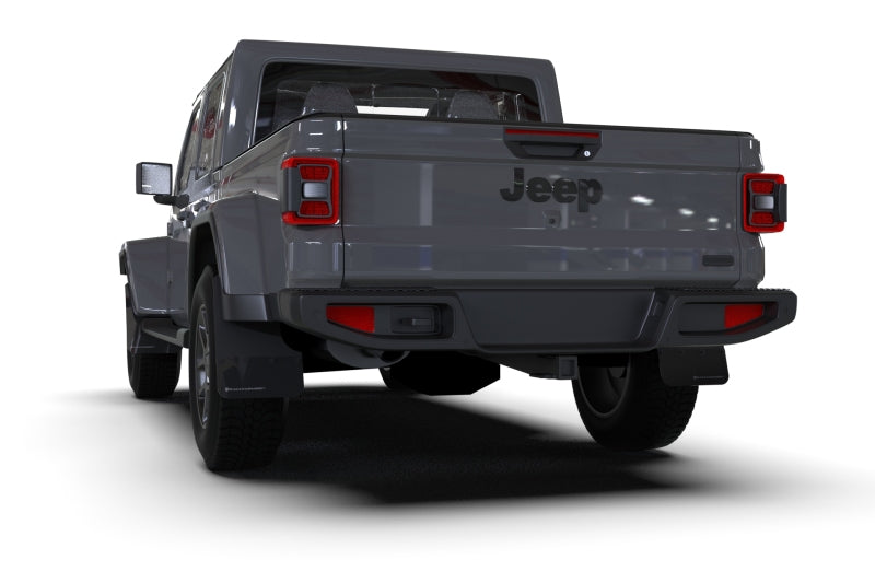 Rally Armor 19-25 Jeep JT Gladiator (Mojave/Rubicon) Black Mud Flap w/Army Green Logo