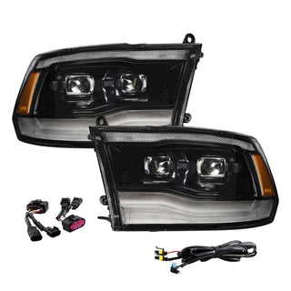 FORM Lighting Sequential LED Projector Headlights (PAIR): Fits Ram 1500/2500/3500 2009-2018