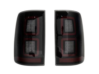 Raxiom Smoked LED Tail Lights Black Housing: Ram 1500 Big Horn / Express / Tradesman (2011-2018)