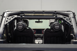 DV8 Offroad Speaker/Light Bar Mount: Jeep Wrangler 2018-2025 2.0L/3.6L
