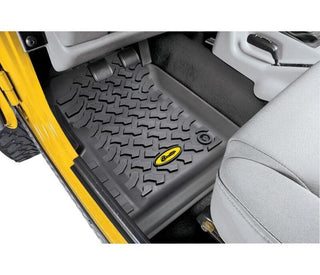 Bestop Front Floor Mats (BLACK): Jeep Wrangler TJ 1997-2006 4.0L/2.5L