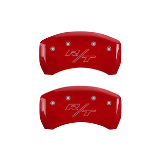 MGP 4 Caliper Covers Engraved Front & Rear Vintage Style/RT Red finish silver ch