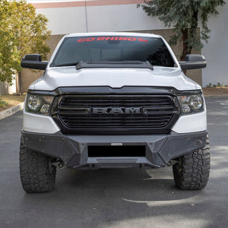 Go Rhino Element Front Bumper w/ Fixed Light Bar Mount (FRONT): Ram 1500 Big Horn / Laramie / Lone Star / Tradesman (2019-2024) - Textured Black