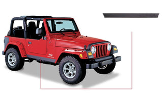 Bushwacker Trail Armor Side Rocker Panels: Fits Most Jeep Wrangler Models (1997-2006) - Black